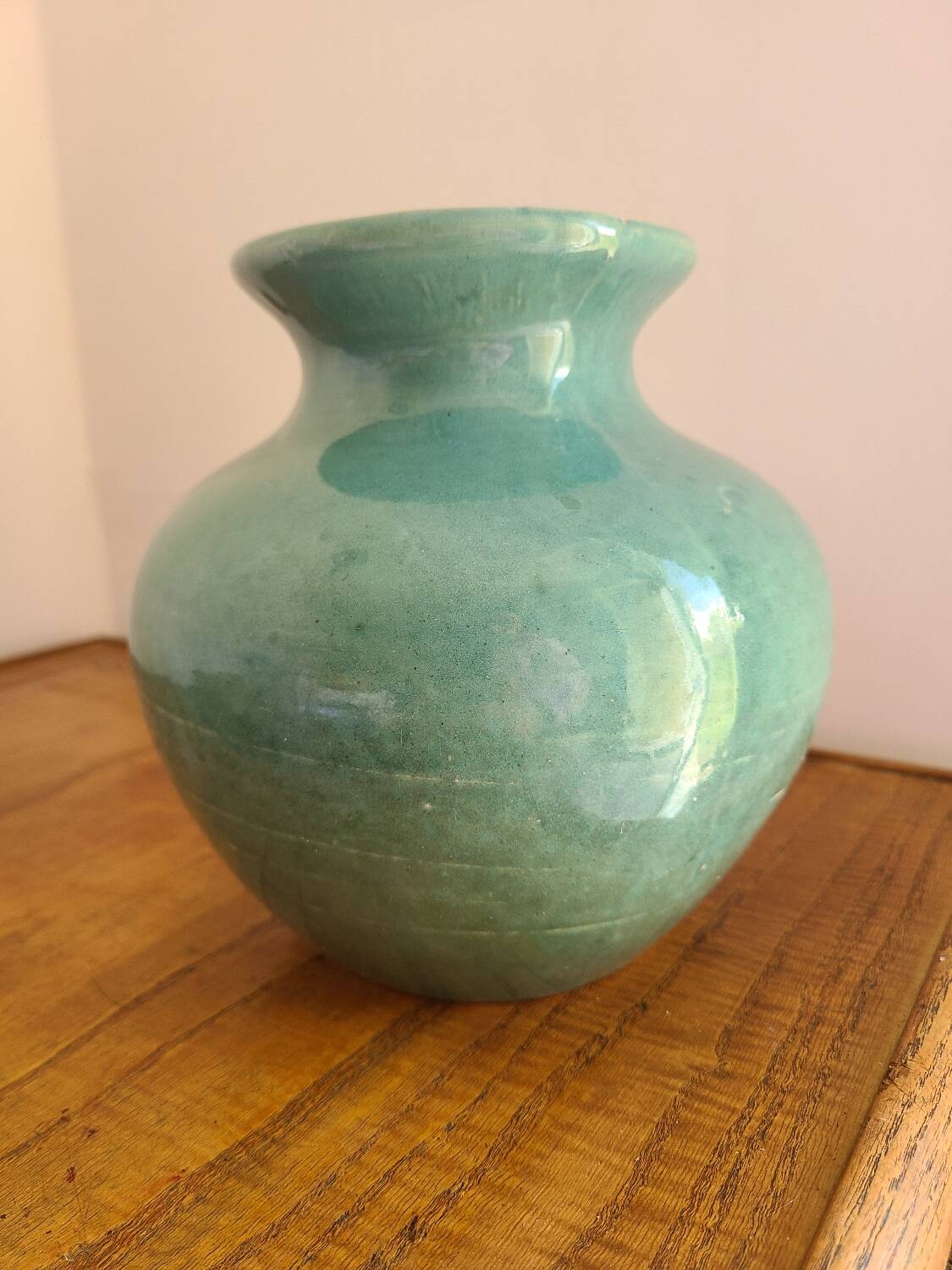 Light green ceramic vase