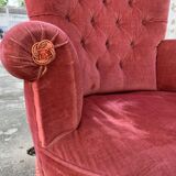 Padded pink toad armchair