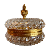 Bonbonnière cristal et métal doré