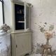 Corner display cabinet from the 1950s