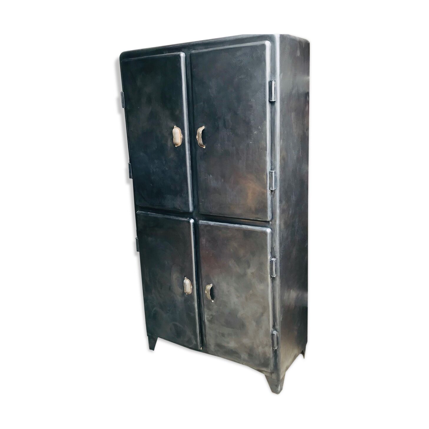 Rounded metal cabinet