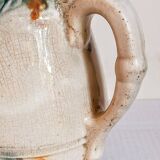 Antique dragonfly slip pitcher