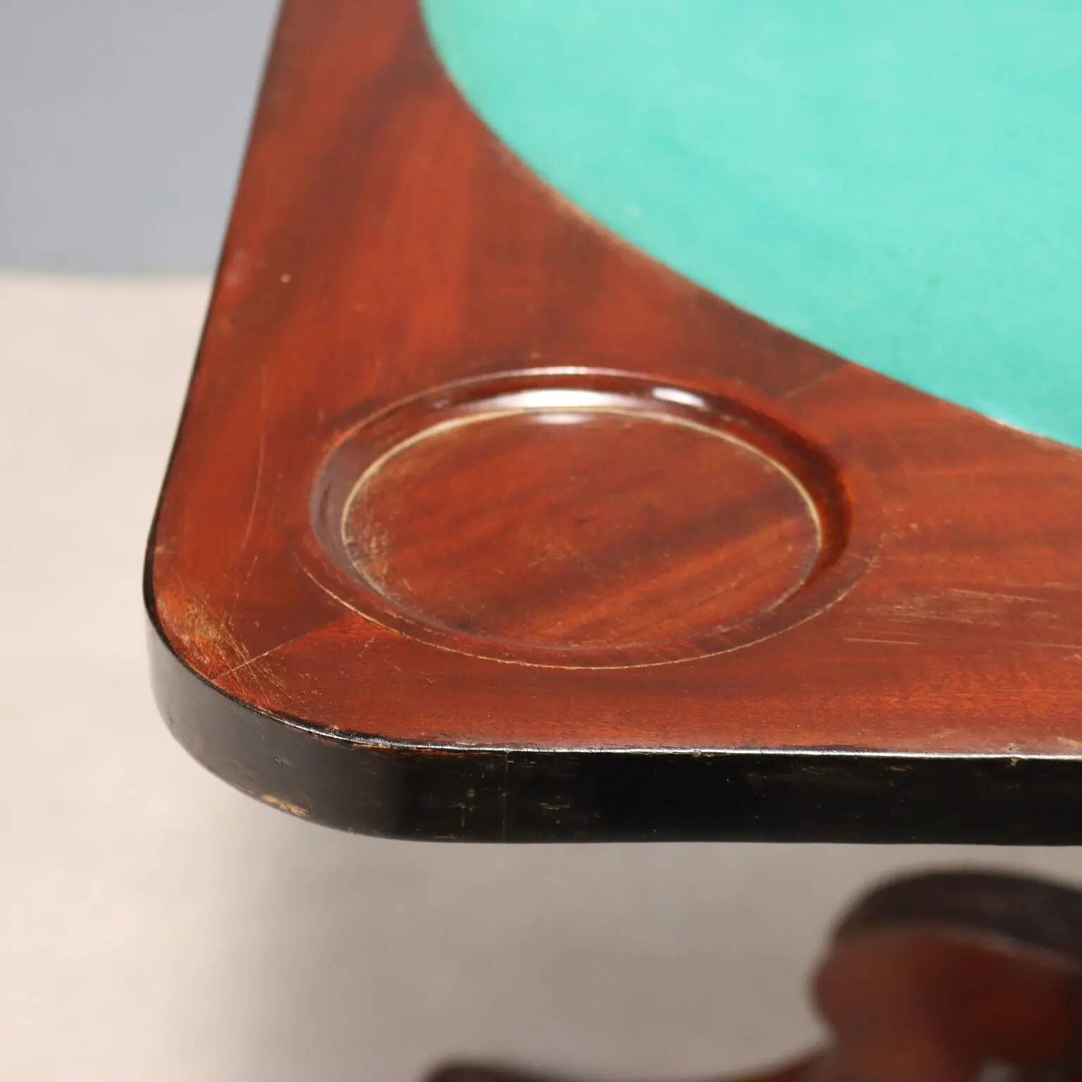 Table de jeu ancienne en acajou, Angleterre, milieu du XIXe siècle