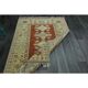 1970s Vintage Turkish Oushak Handmade  Red Yellow Area Rug 152x223