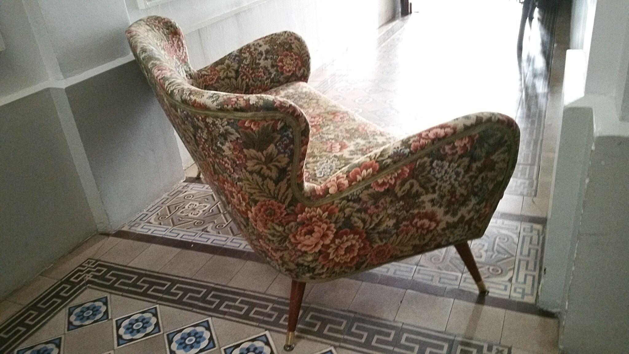 Organic couch 50s/60s design low Italian vintage