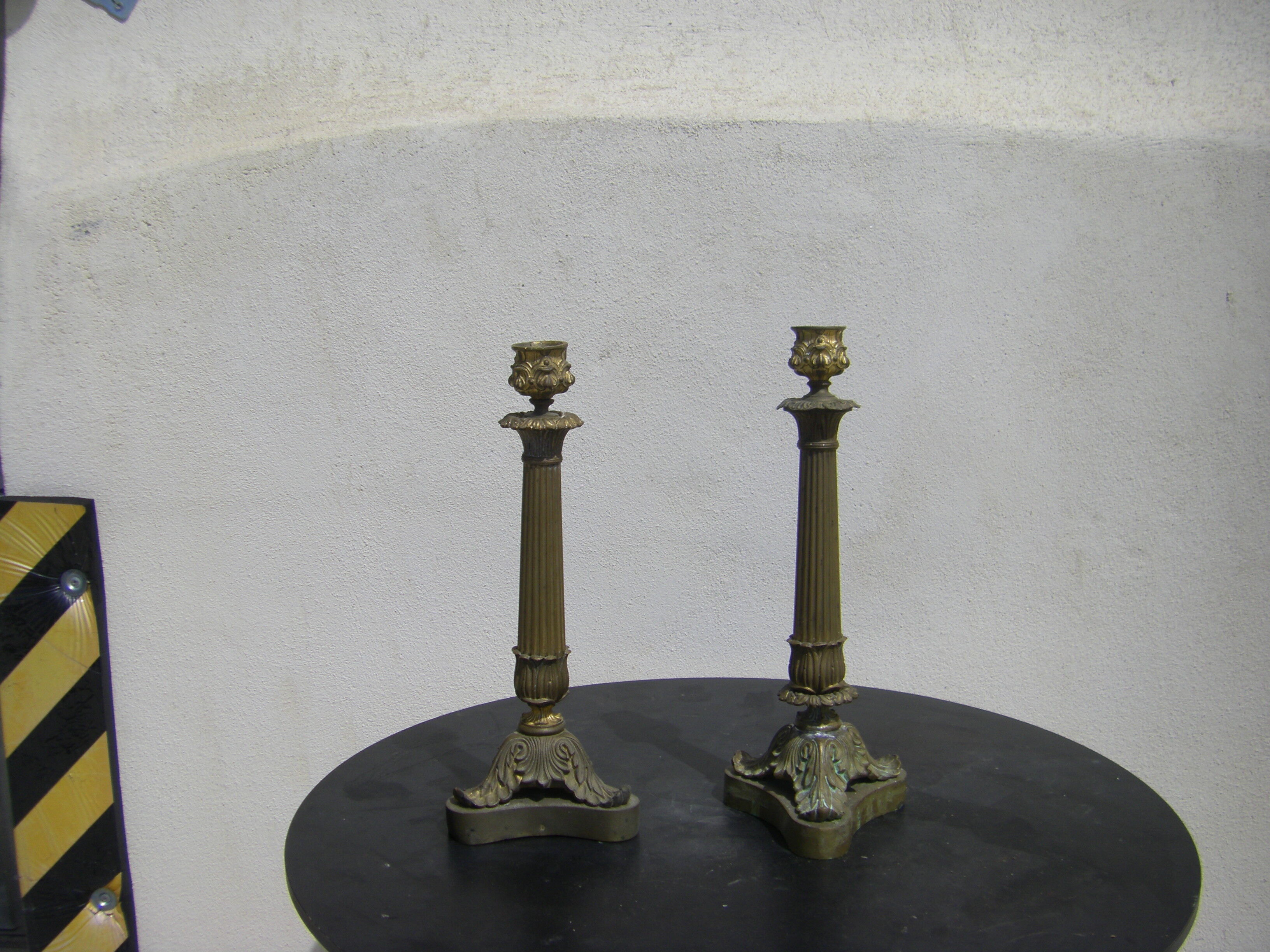 Pair of antique candle holders