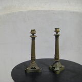 Pair of antique candle holders