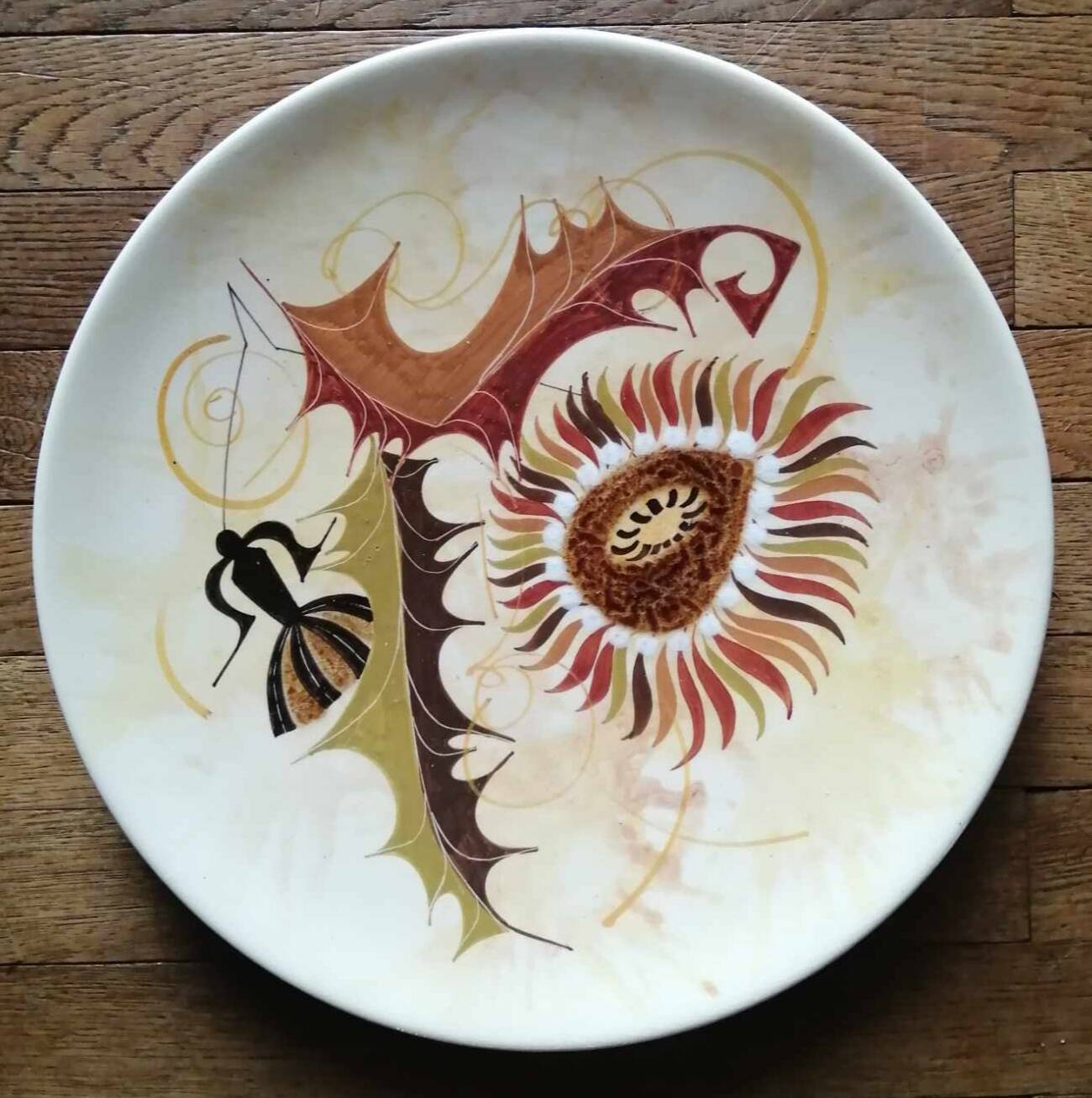 Vintage decorative dish Kerbigot ceramic 20th century