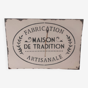 Décoration murale façon plaque émaillée