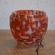 Orange glass jar