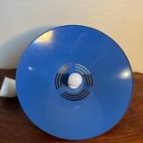 80s blue metal pendant light
