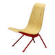 Jean Prouvé "Antoni" chair - Limited edition, red frame / plywood seat