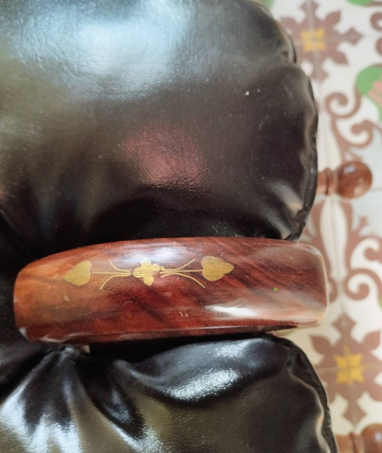 Scandinavian armchair in black leather