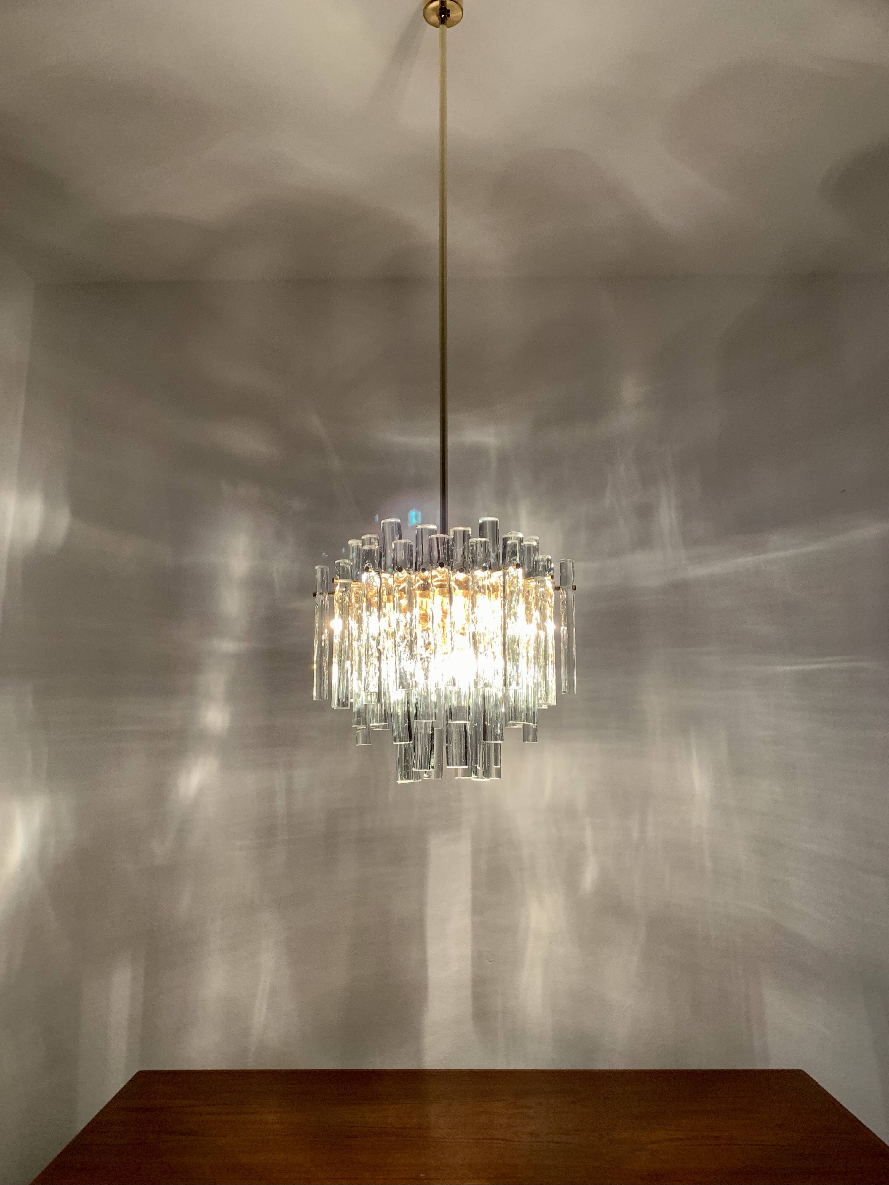 Crystal Glass Chandelier by Kinkeldey
