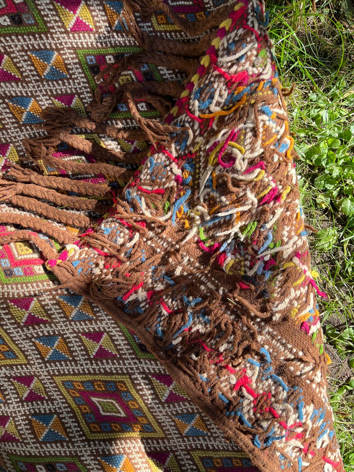 Hand-woven wool Kilim rug