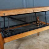 Scandinavian coffee table Smorrebrod with extendable system