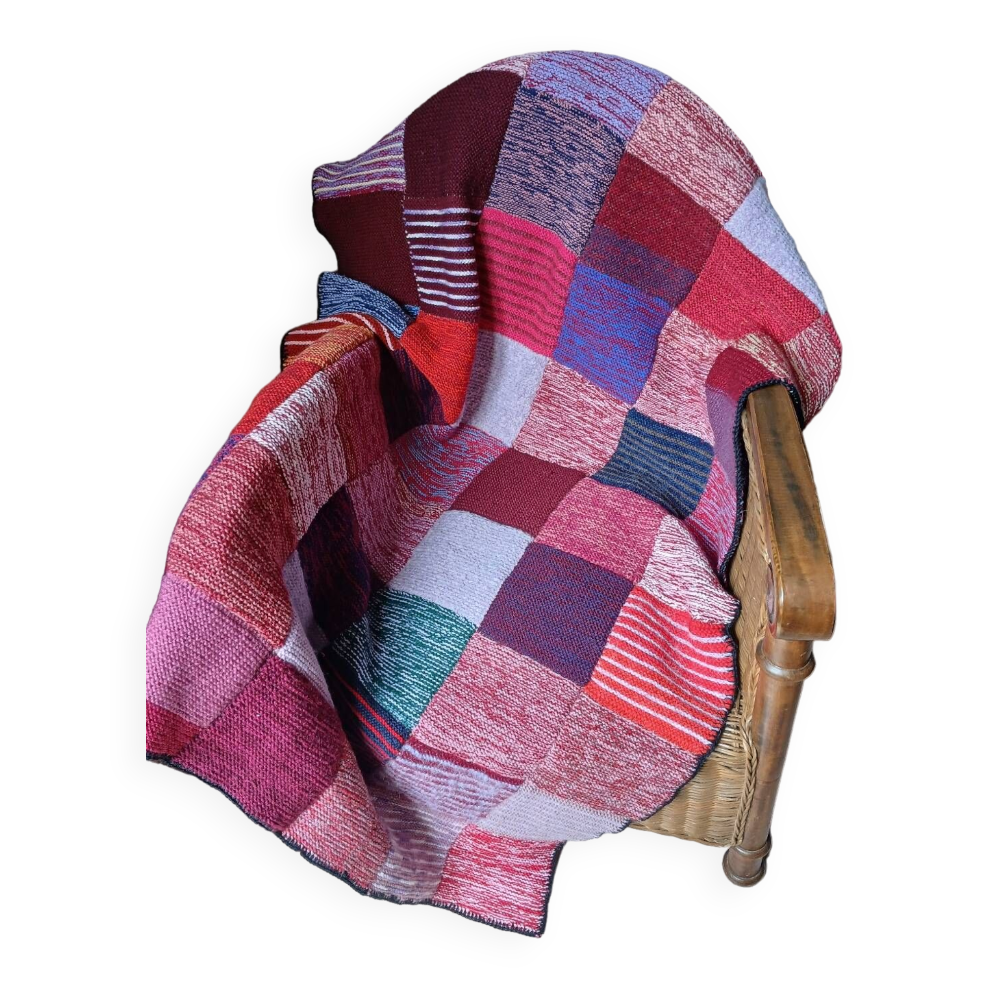 Patchwork wool blanket