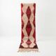 Tapis couloir berbère rouge et beige 75 x 280 cm