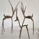 Figurines antilope en bronze vintage