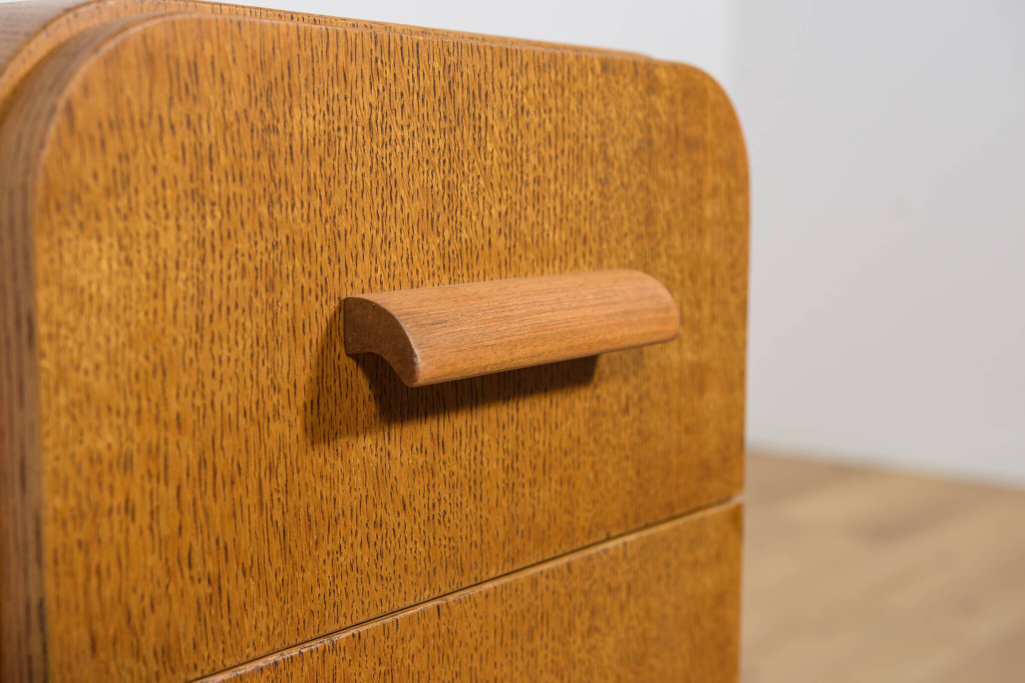 Art Deco Nightstands, Former Czechoslovakia, 1950s, Set of 2