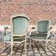 Pair Of Louis XV Style Lacquered Wood Armchairs XIX Eme Century