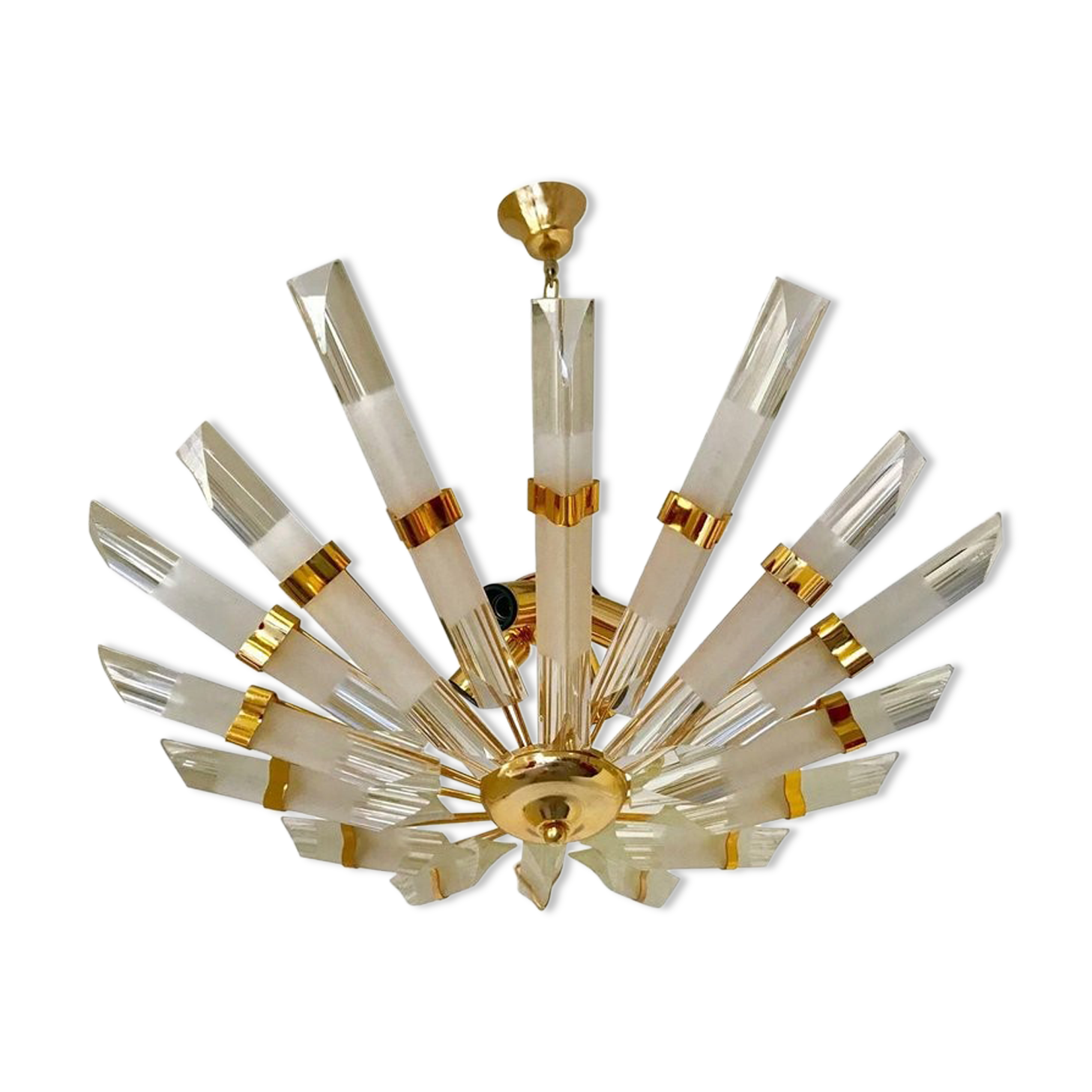 Chandelier glass Venini Tiedri 70s