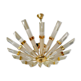 Chandelier glass Venini Tiedri 70s