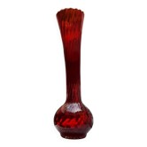 Vase soliflore en verre soufflé rouge ruby