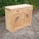 Parisian art deco sideboard 2 doors 2 drawers beech raw wood