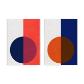 2 geometric art prints. 50x70cm