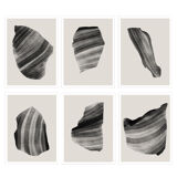 Lot de 6 tirages giclées abstraits, A4
