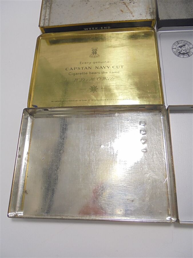 Set of 4 old cigarette boxes