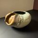 Sculptural ceramic vase – draped shape – vintage decorative piece