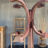 Painted wood coat rack