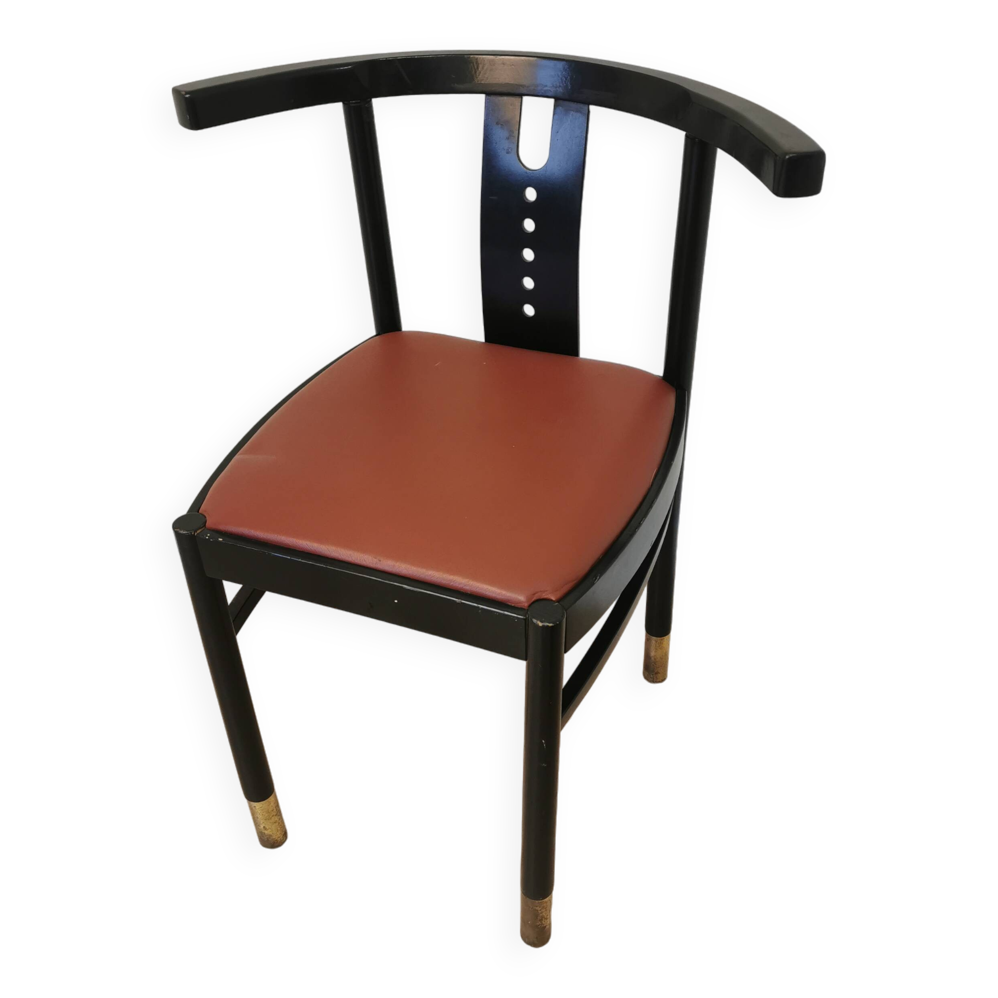 Vintage thonet original postmodern dine chair / made in 2000 vienna / bentwood dining chair / brown