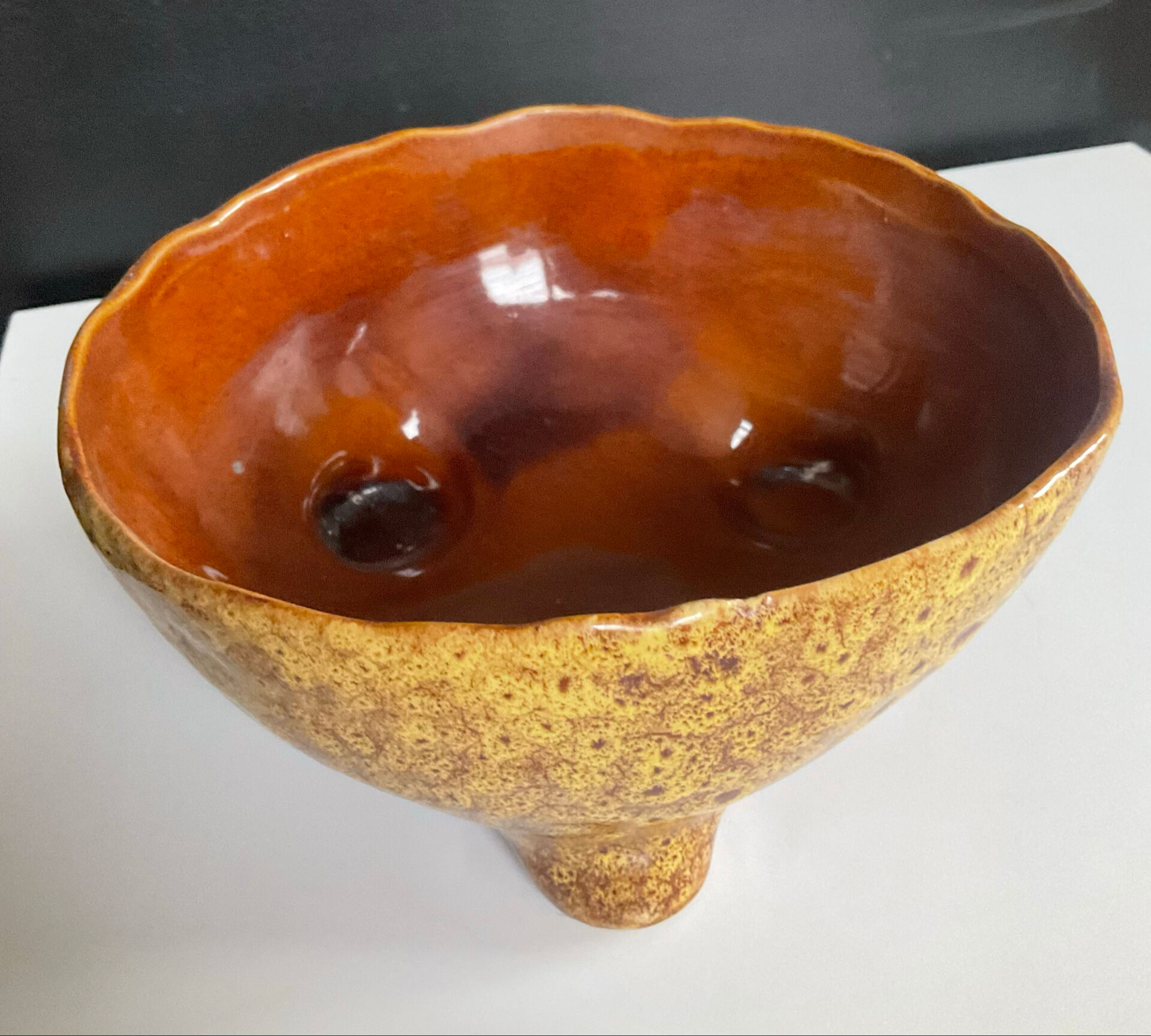 Tripod cache pot from the 1970s.