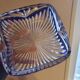 Vintage blue bohemian crystal pocket empty cup