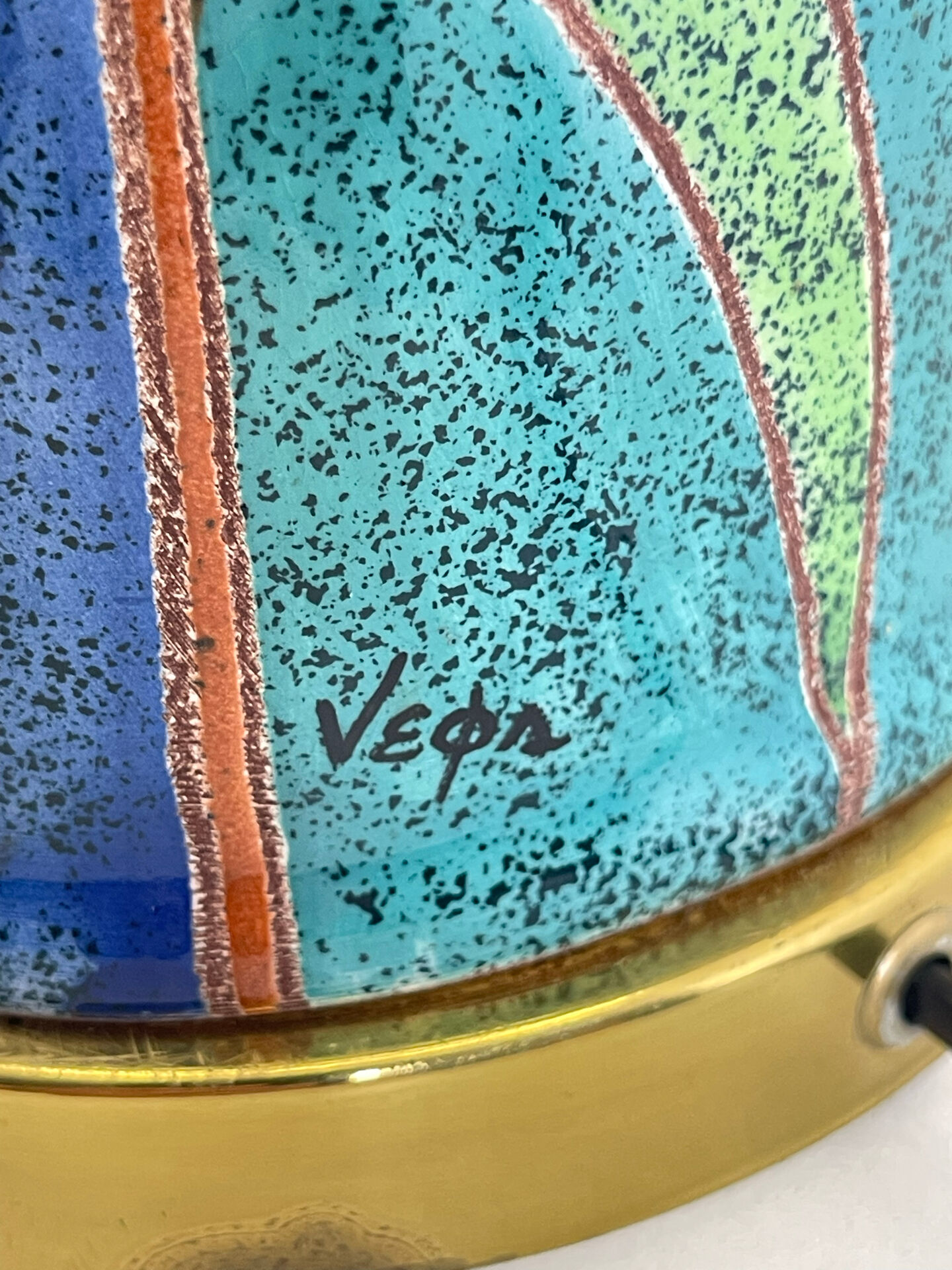 Lampe en céramique vers 1980