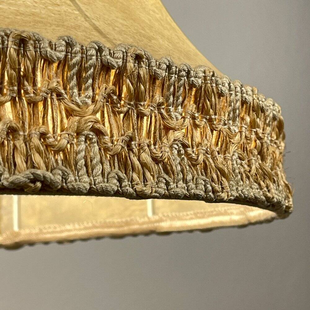 Vintage leather pendant lamp, 1950s.