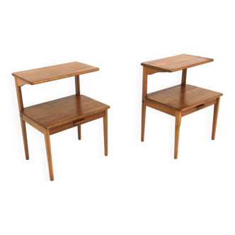 Set of 2 teak bedside tables, Sweden, 1960