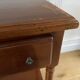 Nightstand, vintage side table with a drawer and a low shelf in solid wood