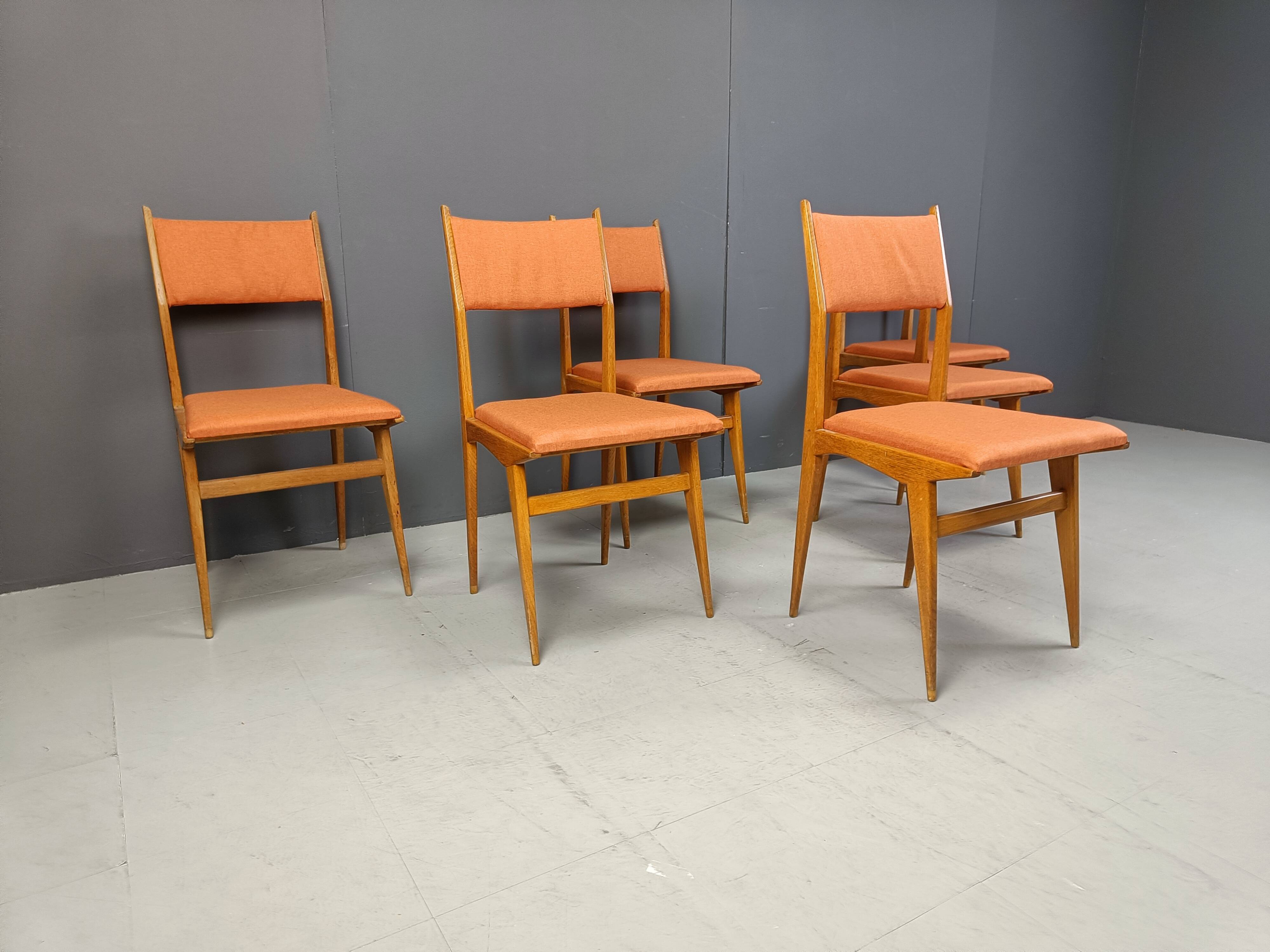 Chaises de salle à manger italiennes du milieu du siècle, années 1950