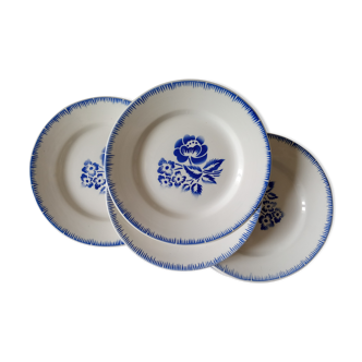 10 old dessert plates, iron earth, Digoin