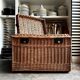 Trunk, chest in woven wicker