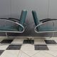 Set of 2 Green Mauser tubular chairs model RS7 Bauhaus 1930s