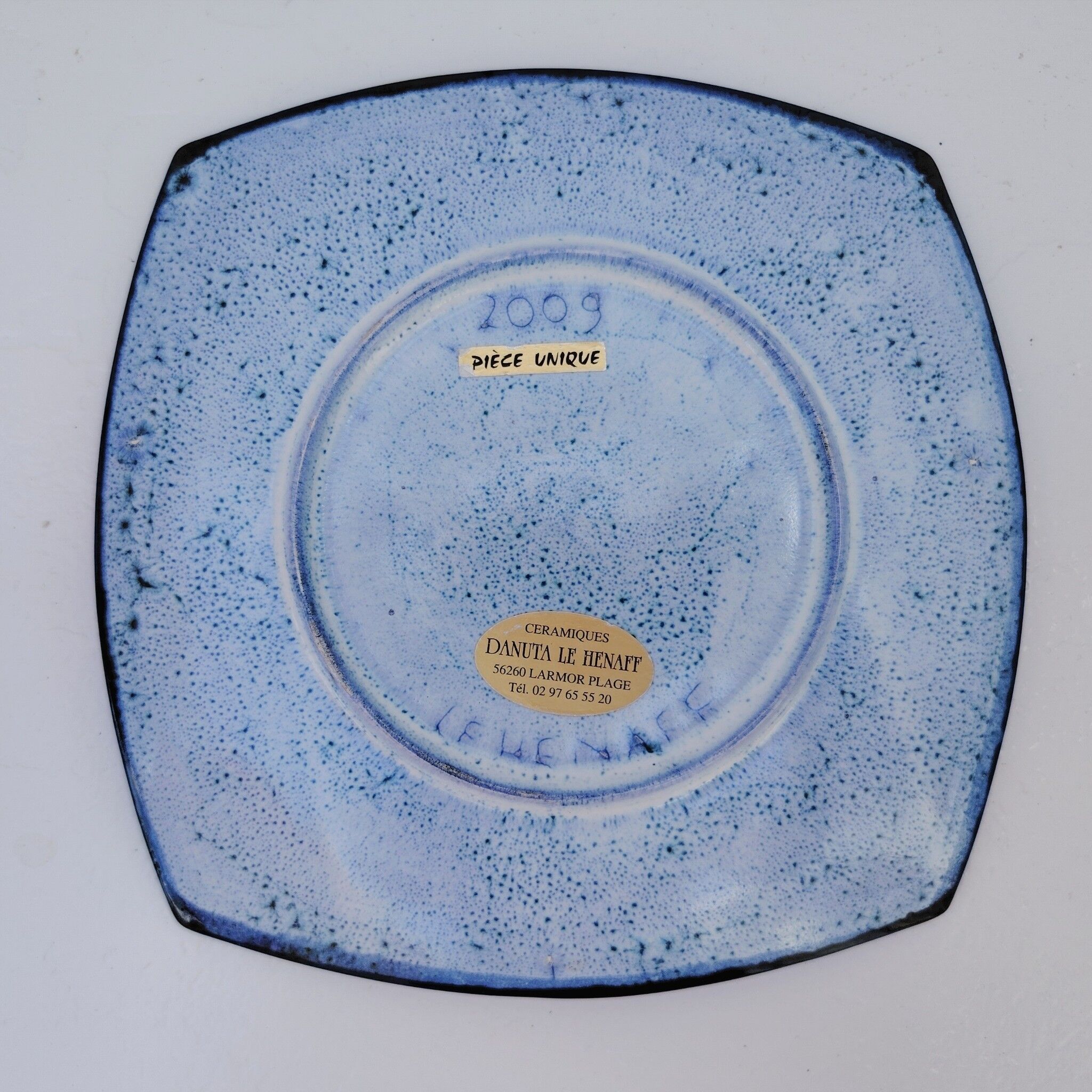 Ceramic plate, Danuta le Henaff, vintage