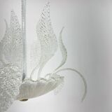 1950's Barovier & Toso Murano Glass and Brass Chandelier