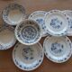 3 bowls and 5 blue plates