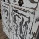 Old workshop furniture, professional piece, patinated Parisian sideboard.