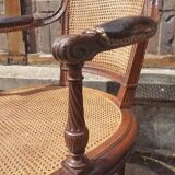 Fauteuil canné époque XIXe